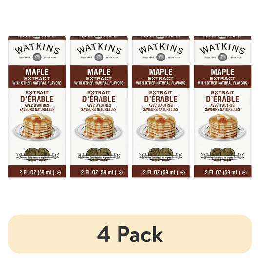 (4 pack) Watkins Maple Extract with Other Natural Flavors, 2 fl oz (Plastic container)