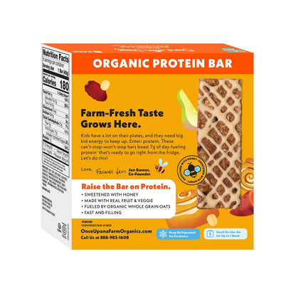 Once Upon a Farm, Refrigerated Protein Bar 8g protein Cinnamon Roll, 14.14 oz, 8 count