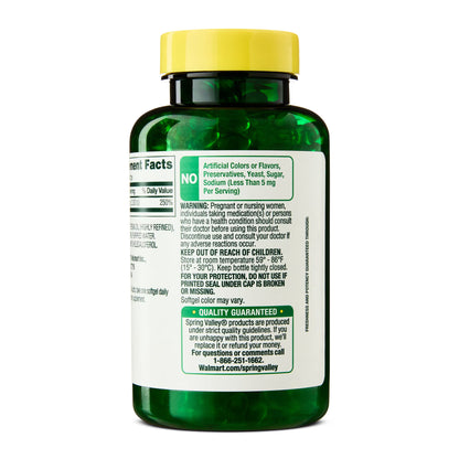 (3 pack) Spring Valley Vitamin D3 Softgels, 50 mcg (2,000 IU), 400 Count, Supplement for Bone and Immune Health