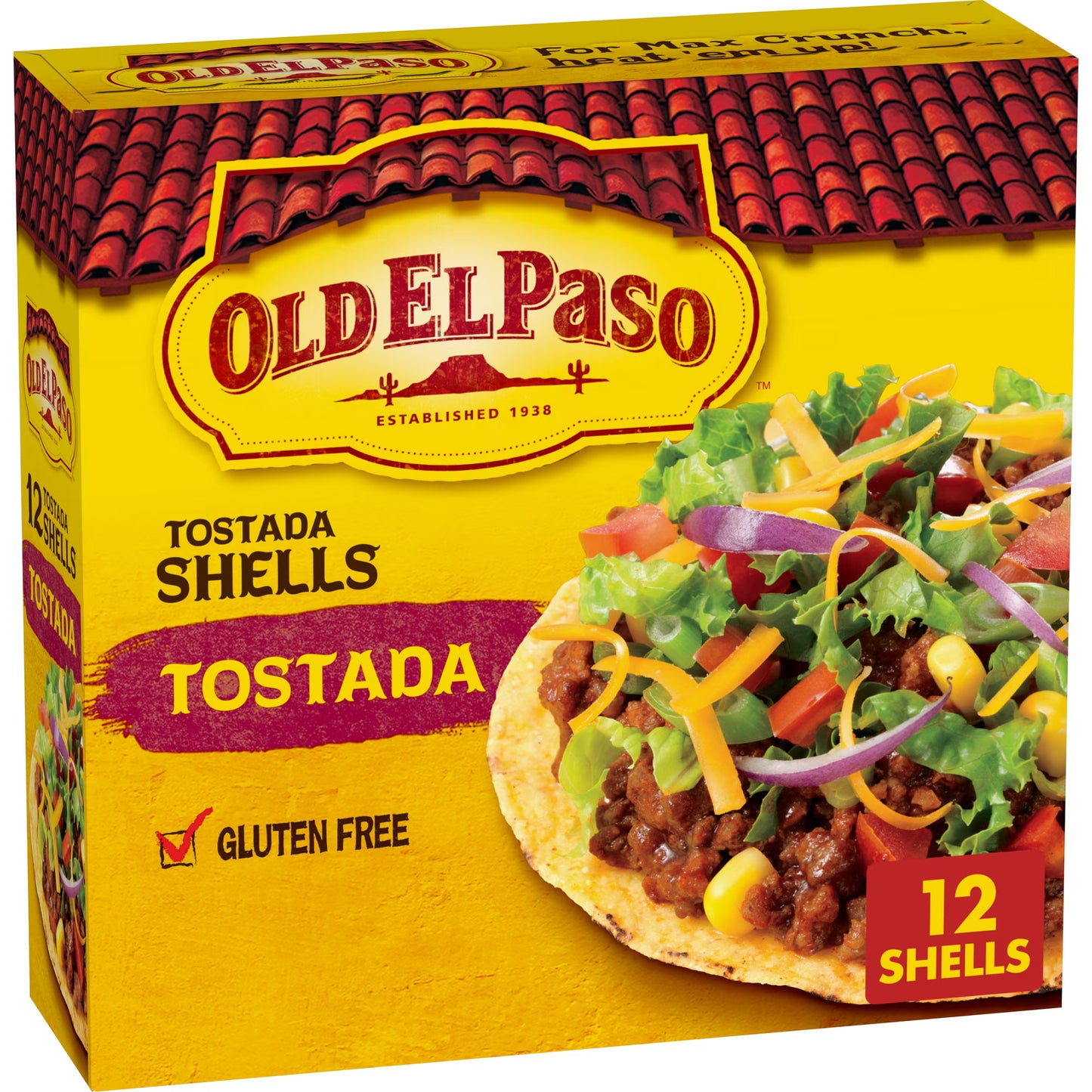 (10 pack) Old El Paso Tostada Shells, Gluten Free, Meal Prep, 12 Ct, 4.5 oz