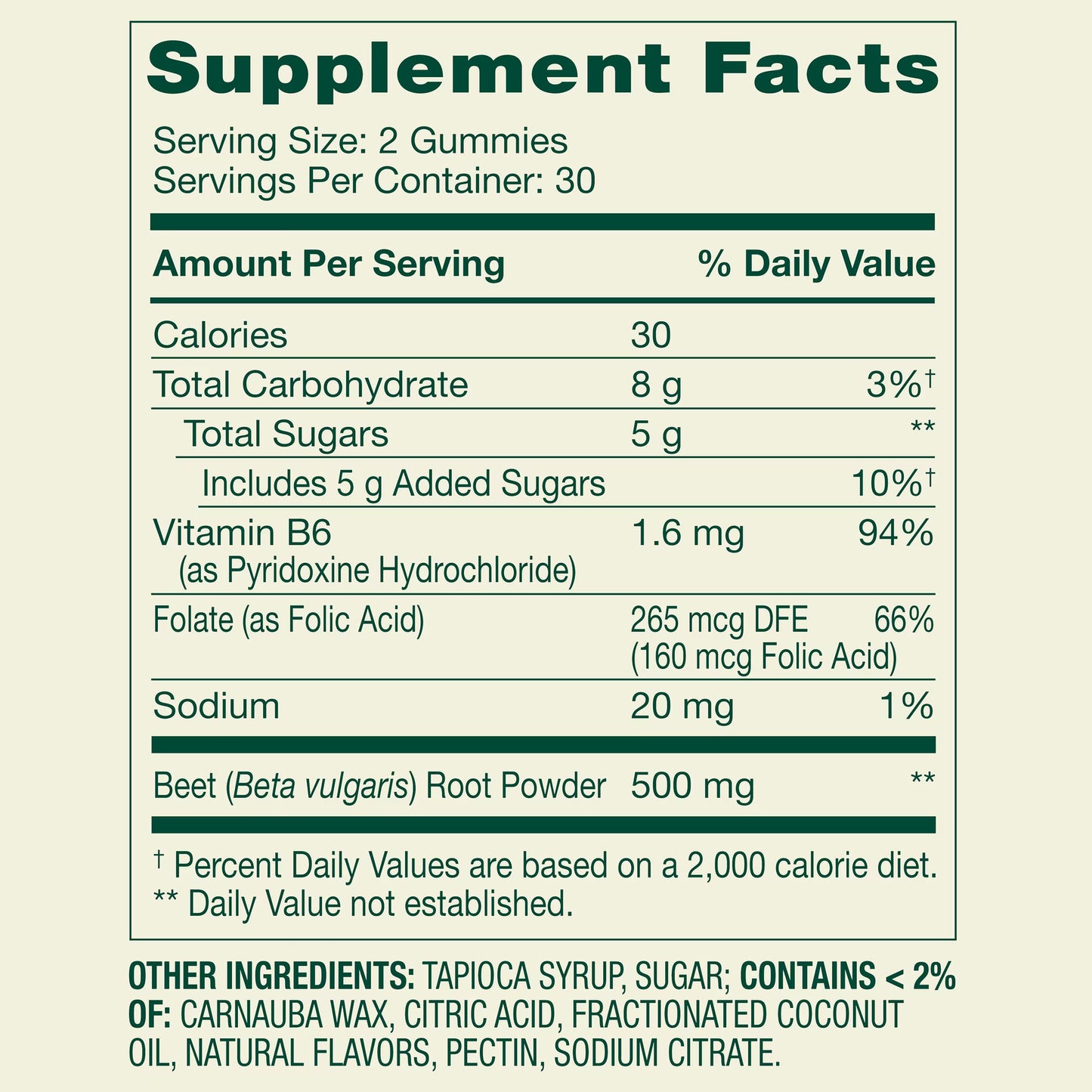 Spring Valley Beet Root Heart Health Dietary Supplement Gummies, Cherry, 500 mg, 60 Count