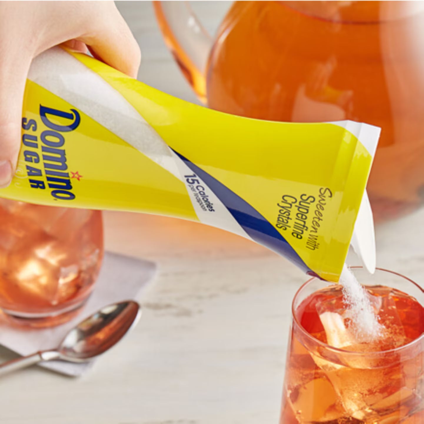 Domino Pourable Pure Cane Sugar, 12 Oz plastic - Pack of 2