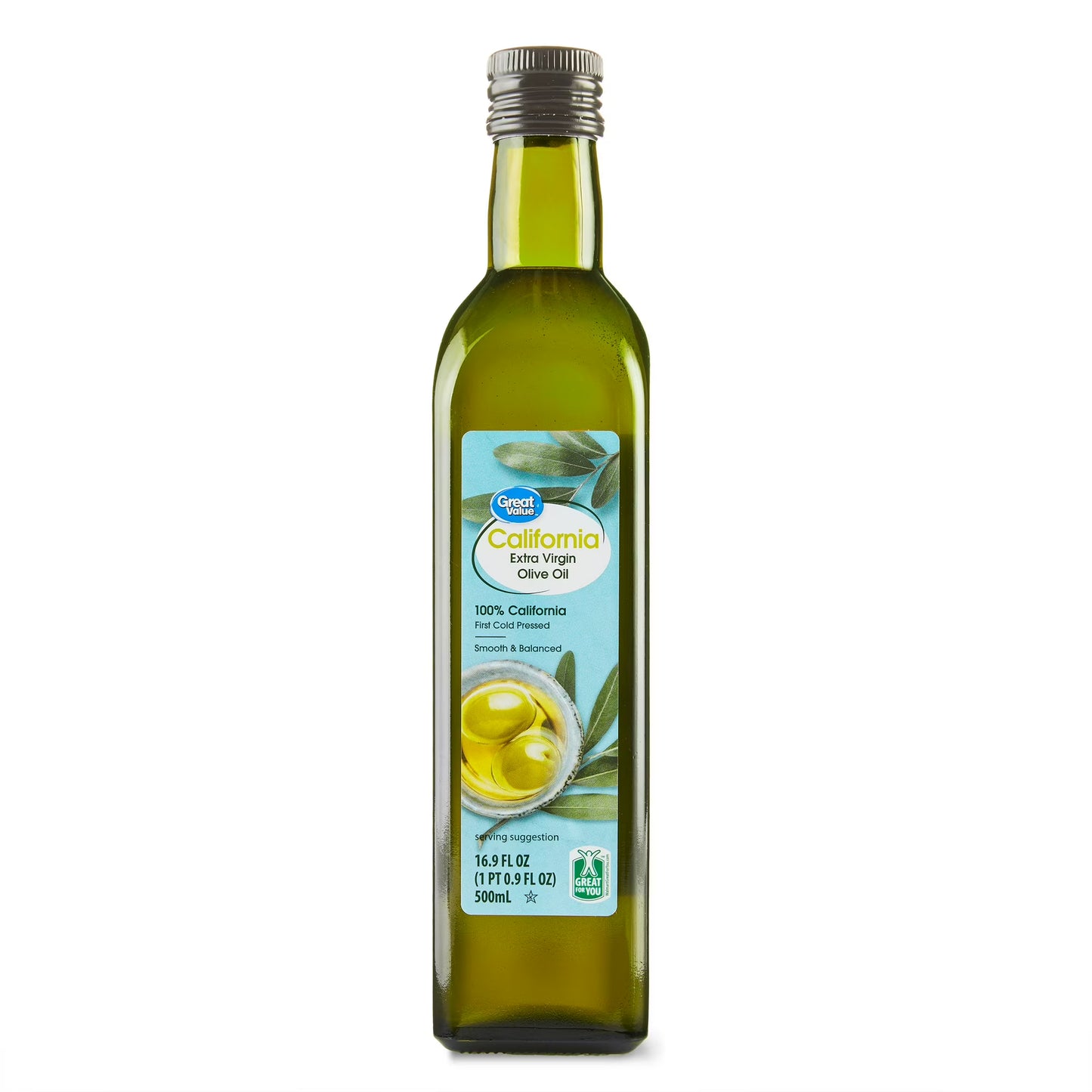 (6 pack) Great Value California Extra Virgin Olive Oil, 16.9 fl oz