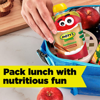 Mott's Cinnamon Applesauce, 3.2 oz, 20 Count Clear Pouches