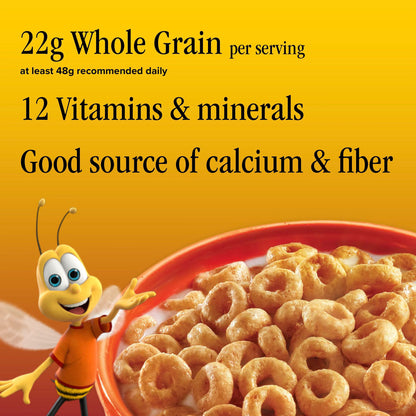 Honey Nut Cheerios, Heart Healthy Gluten Free Breakfast Cereal, Mega Size, 27.2 oz