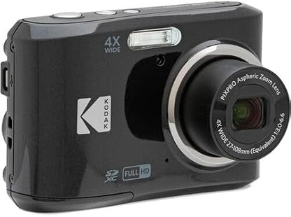 Kodak Pixpro FZ45 Digital Camera Bundle, Includes: SanDisk 32GB Memory Card, Spare Batteries, Hard Shell Camera Case and Card Reader (5 Items) (Black)
