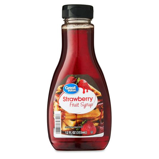 (2 pack) Great Value Strawberry Fruit Syrup, 12 fl oz