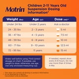 Children’s Motrin Dye-Free, Oral Suspension Liquid, Ibuprofen, Pain Reliever, Berry Flavor 8 Fl oz