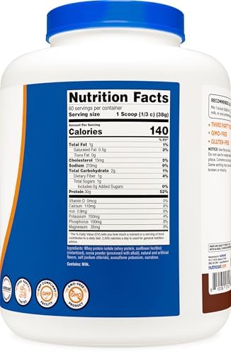 Nutricost Whey Protein Isolate Powder (Milk Chocolate) 5LBS (Pack of 2)