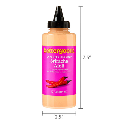 bettergoods Expertly Blended Sriracha Aioli, 12 fl oz Bottle