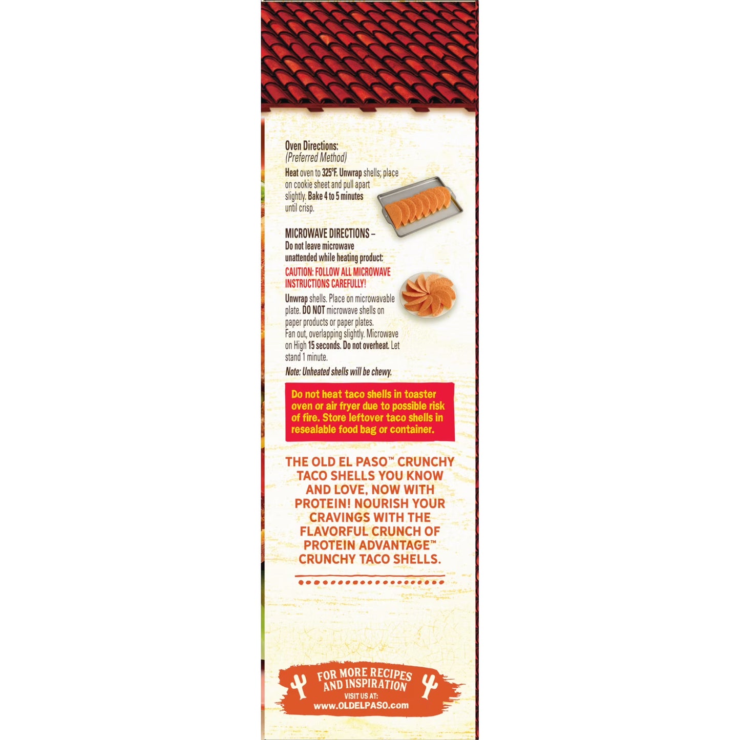 Old El Paso Protein Advantage Taco Shells, Nacho Cheese, 11g Protein, 8 Count, 4.52 oz