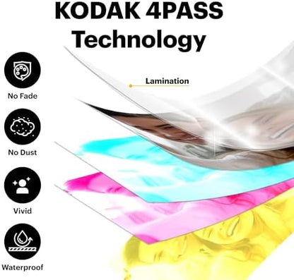 KODAK Dock Plus 4x6 Photo Printer, Smartphone Docking, 4PASS, 130 Sheets