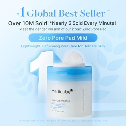medicube Cleanse & Swipe Duo for Delicate Skin, Zero Pore Pad Mild & Zero Foam Cleanser