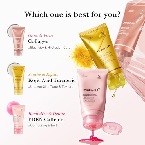 medicube Wrapping Mask PDRN Caffeine - Overnight Peel Off Facial Mask (Pack of 2)