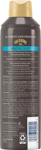 Gold Bond Men's Essentials Talc-Free Body Powder Spray | 7 oz | Pack of 2 | Nightfall Scent | Wetness Protection