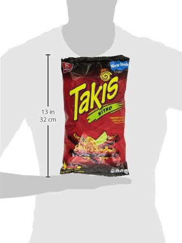Takis Nitro 9.9 oz Sharing Size Bag, Habanero & Lime Flavored Extreme Spicy Rolled Tortilla Chips (Pack of 2)