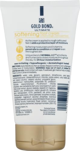 Gold Bond Softening Foot Cream, 4 Oz., Foot Lotion for Dry Feet (Pack of 2)