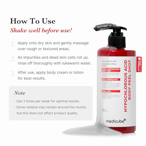 medicube Clear Body Essentials Duo: Red Body Wash and HOCI Body Peel Shot