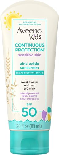Aveeno Kids Sunscreen Lotion, Broad Spectrum, SPF 50, 3 Fl Oz (Pack of 12)