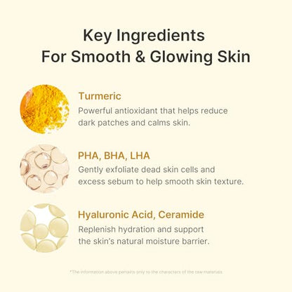 medicube Body Smoothing & Clarifying Duo: Turmeric Body Peel Shot & Kojic Acid Toner Pads | Gentle Body Exfoliation & Texture Care