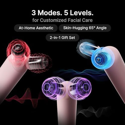 medicube At-Home Contour & Define Device Set: Mini Booster Pro Plus Face Roller Device Set Pink and PDRN Booster Gel | PDRN, Peptides & Niacinamide | Face & Body Massager for Depuffing & Contouring