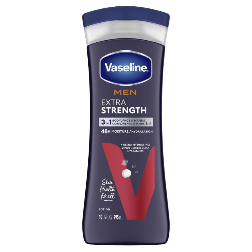 Vaseline Mens Extra Strength Lotion 10 Ounce (295ml) (2 Pack)