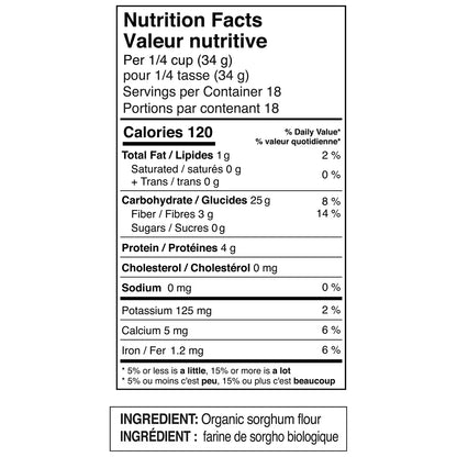 Namaste Foods, Gluten Free, Organic, Sorghum Flour, 22oz Bag