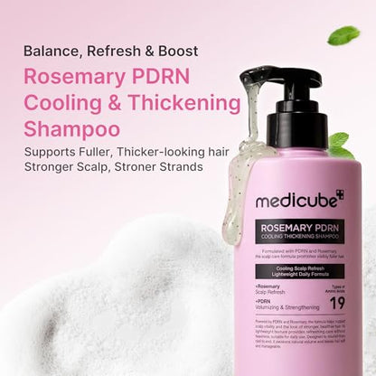 medicube Shampoo and Hair Mask Duo: Rosemary PDRN Shampoo and Hair Mask for Clarifying & Thickening and Damage Hair Care | Korean Hair Care
