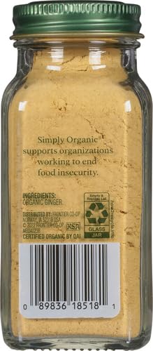 Simply Organic Ground Ginger Root, 1.64 Ounce | Pack of 2 | Non GMO | Non Irradiated | Sweet & Savory