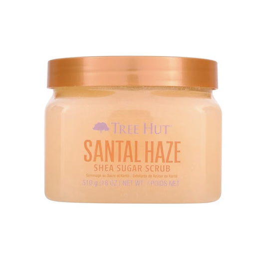 Tree Hut Santal Haze Body Scrub, Exfoliating & Hydrating Sugar Scrub with Shea Butter & Essential Oils, Smooth Skin, Body Exfoliator For All Skin Types, Self Care Gifts for Women, Vegan, 18 Oz