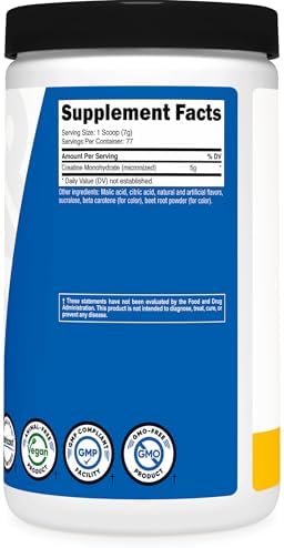 Nutricost Creatine Monohydrate Powder (Pineapple Mango, 500 Gram) - Micronized Creatine Supplement - Vegan, GMO-Free, Gluten Free (Pack of 2)