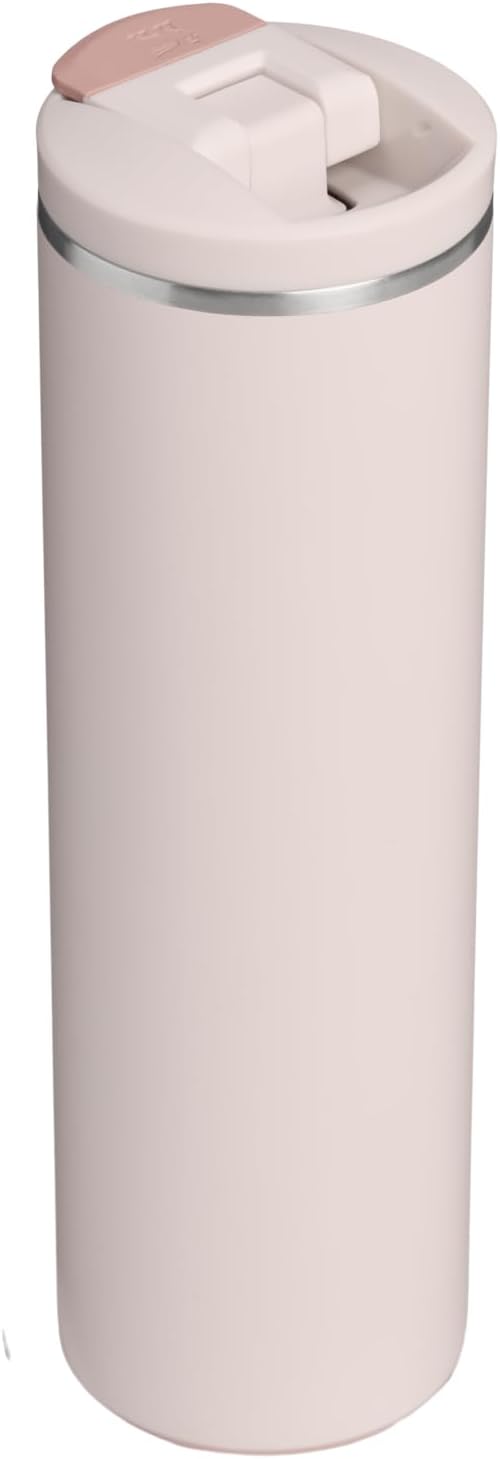 STANLEY Transit FlipTop Mug | Leakproof Coffee Travel Cup | Vacuum Insulated Stainless Steel | Stays Hot or Cold for Hours | BPA-Free | 20 oz | Rose Quartz