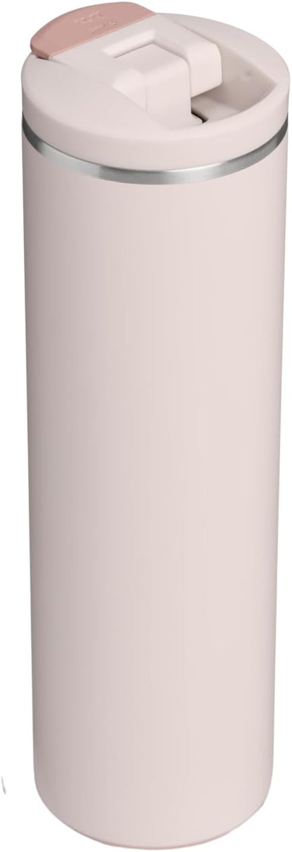 STANLEY Transit FlipTop Mug | Leakproof Coffee Travel Cup | Vacuum Insulated Stainless Steel | Stays Hot or Cold for Hours | BPA-Free | 20 oz | Rose Quartz