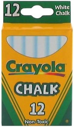 Crayola Non-Toxic White Chalk(12 ct box)and Colored Chalk(12 ct box) Bundle