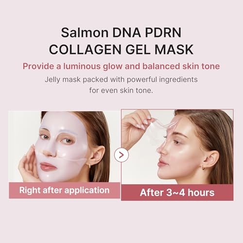 medicube Ultimate Glass Glow Eye & Mask Night Duo: PDRN Caffeine Collagen Eye Patch & Salmon DNA Jelly Mask | Dark Circle Care, Firming & Overnight Radiance Set, Korean Skincare, Gifts for Women