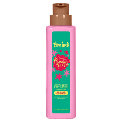 Tree Hut Hydraglow Body Lotion Raspberry Fizz, Hydrating & Nourishing Daily Moisturizer for Smooth, Radiant Skin, Lightweight Fast-Absorbing Formula, 18 fl oz