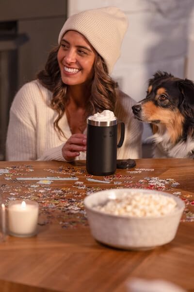 STANLEY Everyday Camp Mug 24oz | Drink Through Lid | Cup for Coffee, Tea and Drinks | Insulated Stainless Steel Coffee Mug | BPA-Free | Black 2.0
