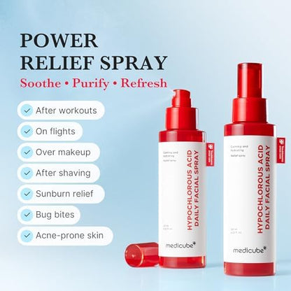 medicube Swipe & Spray Red Duo - Red Succinic Pad & Power Soothing Spray