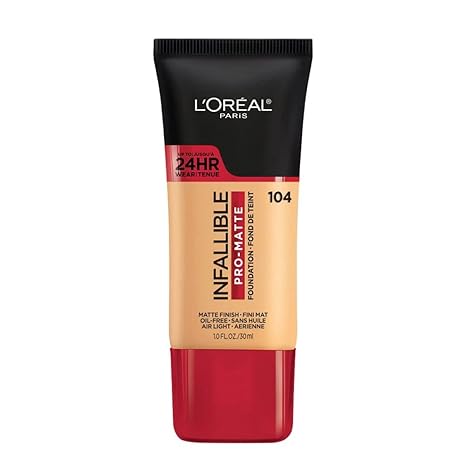 L'Oreal Paris Infallible Pro-Matte Foundation, Golden Beige [104] 1 oz