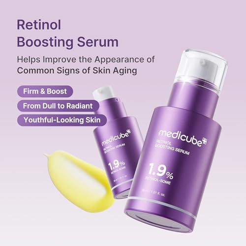 medicube Retinol & Vitamin C Radiance Duo: Retinol Boosting Serum and Deep Vita Capsule Cream | Peptides, Vitamin C Capsules for Fimer-Looking Skin, Radiance and Dull Skin | Korean Skincare