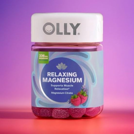 OLLY Relaxing Magnesium Gummies, Supports Muscle Relaxation* - 60 Count
