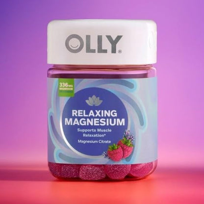 OLLY Relaxing Magnesium Gummies, Supports Muscle Relaxation* - 60 Count