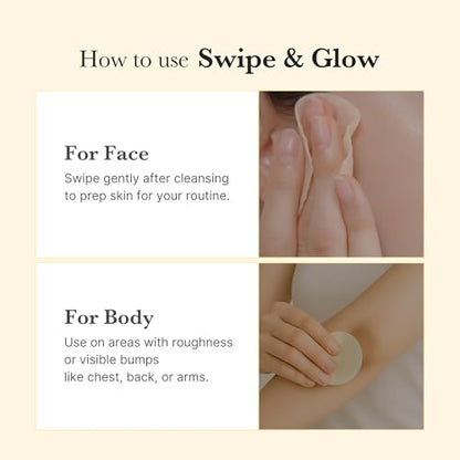 medicube Body Smoothing & Clarifying Duo: Turmeric Body Peel Shot & Kojic Acid Toner Pads | Gentle Body Exfoliation & Texture Care