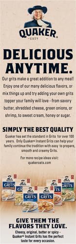 Quaker Instant Grits, 4 Flavor Variety Pack, 0.98oz Packets (10 Pack)