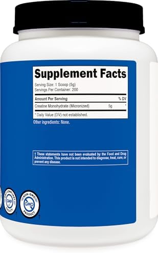 Nutricost Creatine Monohydrate Micronized Powder (1 KG) (Pack of 2)
