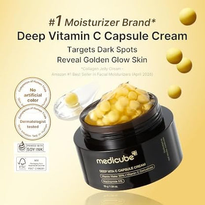 medicube Glow Boosting Duo - Deep Vitamin C Toner Pad and Capsule Cream