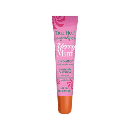 Tree Hut Sugarlips Merry Mint Lip Butter, Moisturizing Lip Care for Full, Soft Lips, Essential Hydration, 0.52 fl oz
