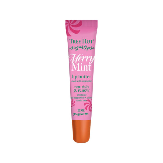 Tree Hut Sugarlips Merry Mint Lip Butter, Moisturizing Lip Care for Full, Soft Lips, Essential Hydration, 0.52 fl oz