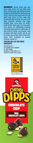 Quaker Chewy Dipps Granola Bars Chocolate Chip, 1.09 oz, 14 Ct