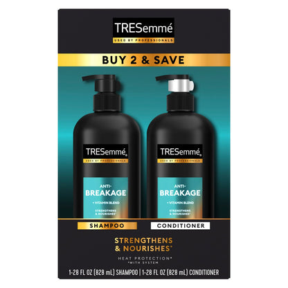 TRESemmé Shampoo And Conditioner Anti-Breakage, 28 fl oz, 2 Count